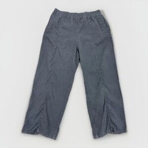 WRAP London Womens 100% Linen Wide Leg Pants US 12 Gray Lagenlook Pull‎ On